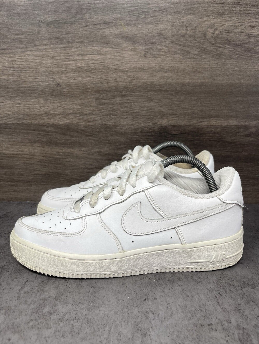 Nike Air Force 1 Low Size 6.5Y Kids Triple White Leather Sneakers DH2920-111